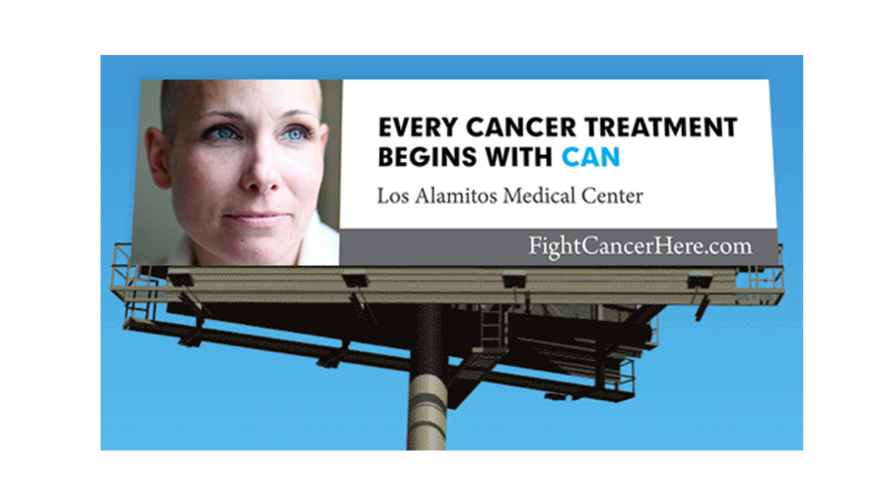 fight cancer here billboard