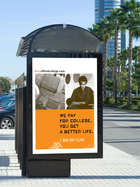 california community colleges bus shelter ad